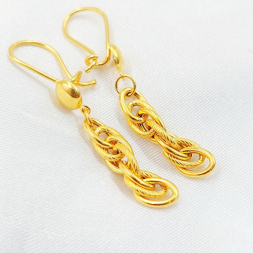 21K حلق فيرنا شنكل-مجوهرات الشيخ سعيد-Saeed Jewelry 