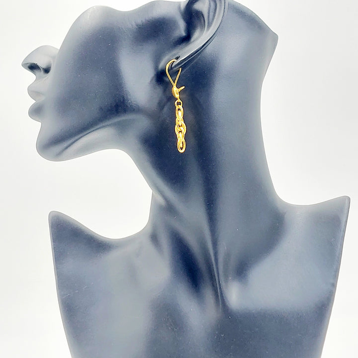 21K حلق فيرنا شنكل-مجوهرات الشيخ سعيد-Saeed Jewelry 