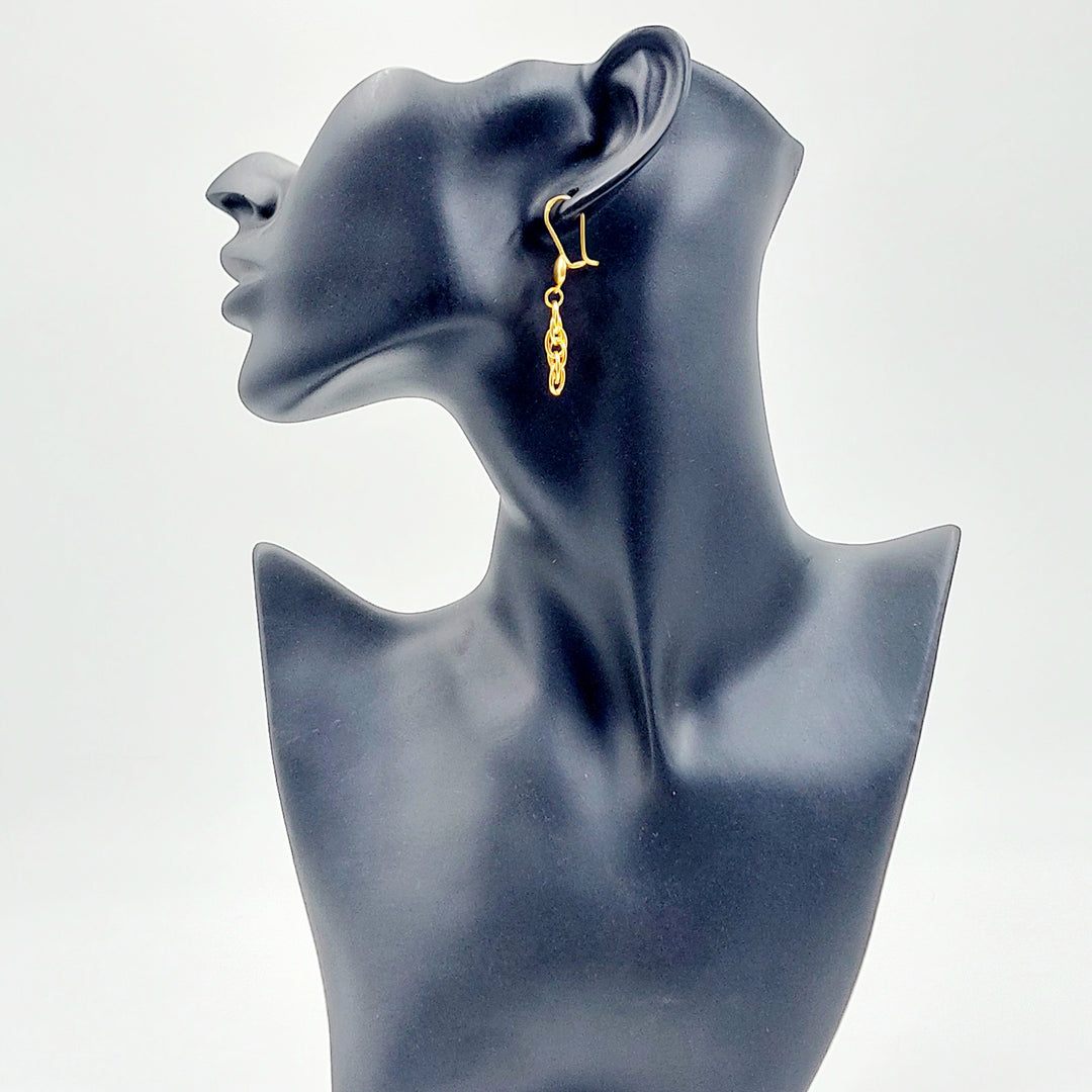 21K حلق فيرنا شنكل-مجوهرات الشيخ سعيد-Saeed Jewelry 
