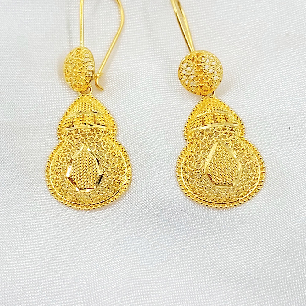21K حلق هندي شنكل-مجوهرات الشيخ سعيد-Saeed Jewelry 
