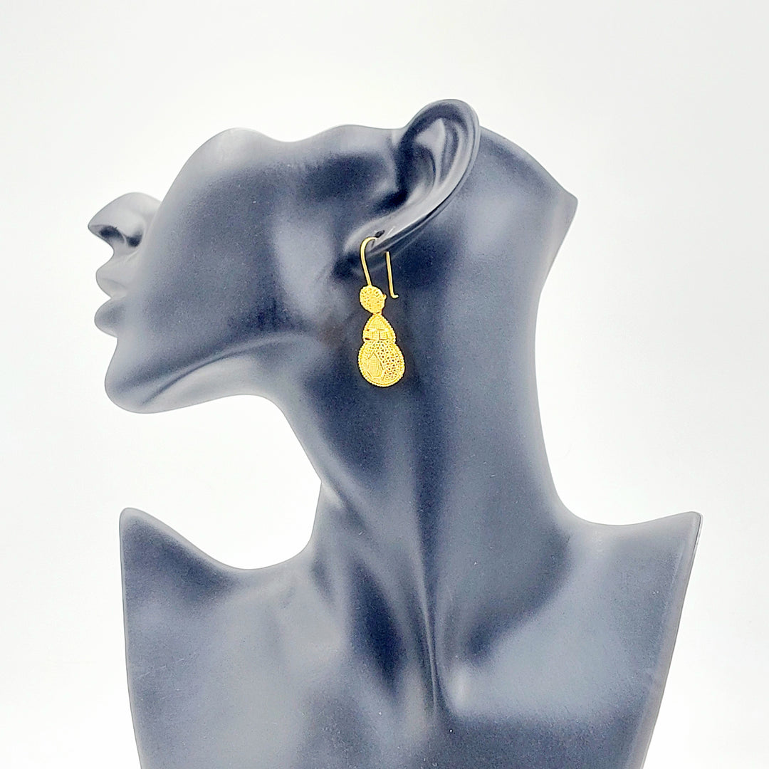 21K حلق هندي شنكل-مجوهرات الشيخ سعيد-Saeed Jewelry 