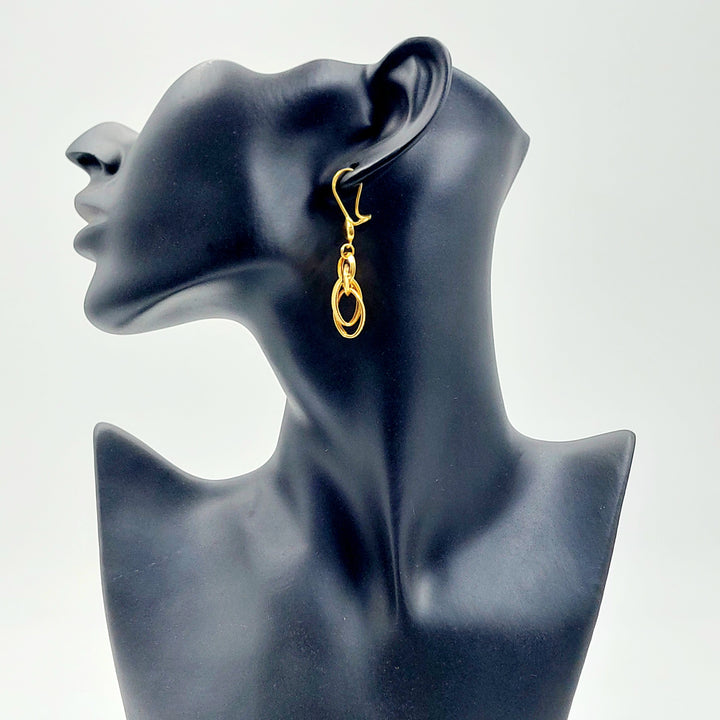 21K حلق فيرنا شنكل-مجوهرات الشيخ سعيد-Saeed Jewelry 