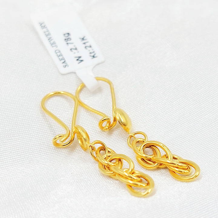 21K حلق فيرنا شنكل-مجوهرات الشيخ سعيد-Saeed Jewelry 
