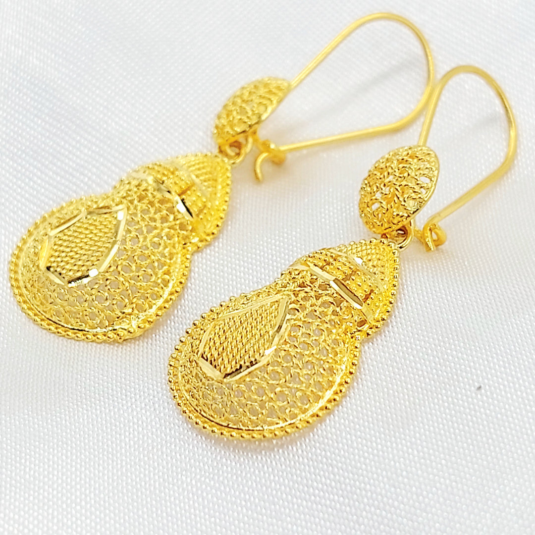 21K حلق هندي شنكل-مجوهرات الشيخ سعيد-Saeed Jewelry 