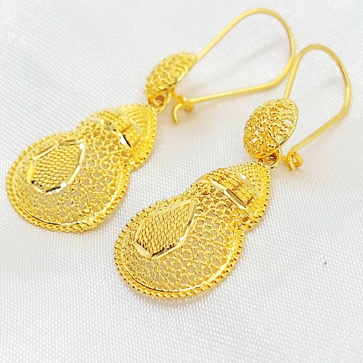 21K حلق هندي شنكل-مجوهرات الشيخ سعيد-Saeed Jewelry 