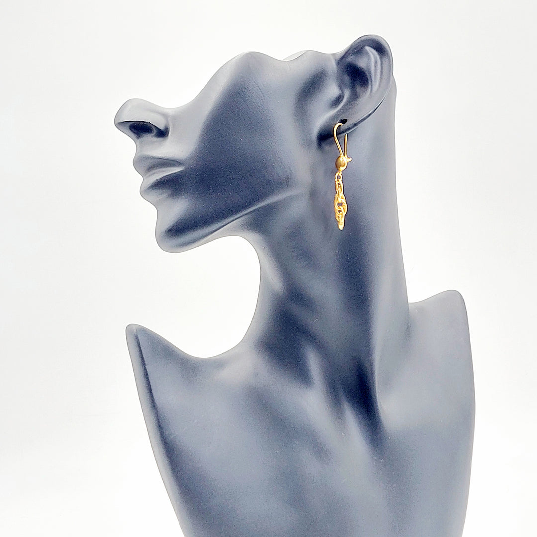 21K حلق فيرنا شنكل-مجوهرات الشيخ سعيد-Saeed Jewelry 