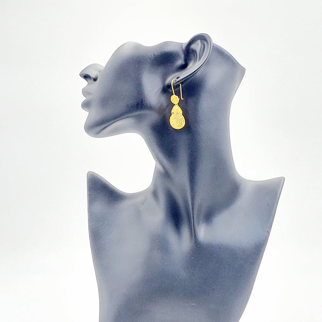 21K حلق هندي شنكل-مجوهرات الشيخ سعيد-Saeed Jewelry 