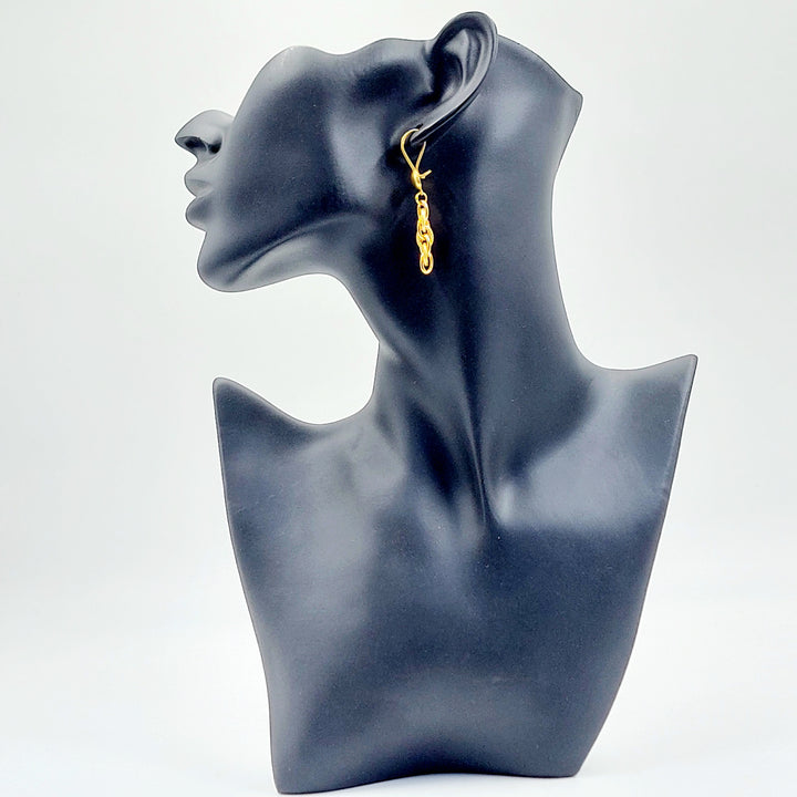 21K حلق فيرنا شنكل-مجوهرات الشيخ سعيد-Saeed Jewelry 