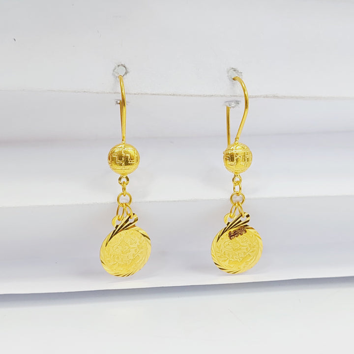 21K حلق اثمان رشة السكر-مجوهرات الشيخ سعيد-Saeed Jewelry 
