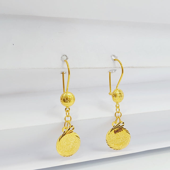 21K حلق اثمان رشة السكر-مجوهرات الشيخ سعيد-Saeed Jewelry 