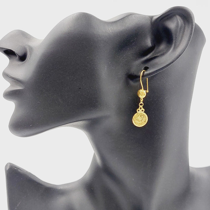 21K حلق اثمان رشة السكر-مجوهرات الشيخ سعيد-Saeed Jewelry 
