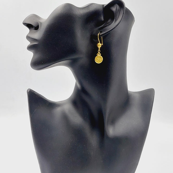 21K حلق اثمان رشة السكر-مجوهرات الشيخ سعيد-Saeed Jewelry 
