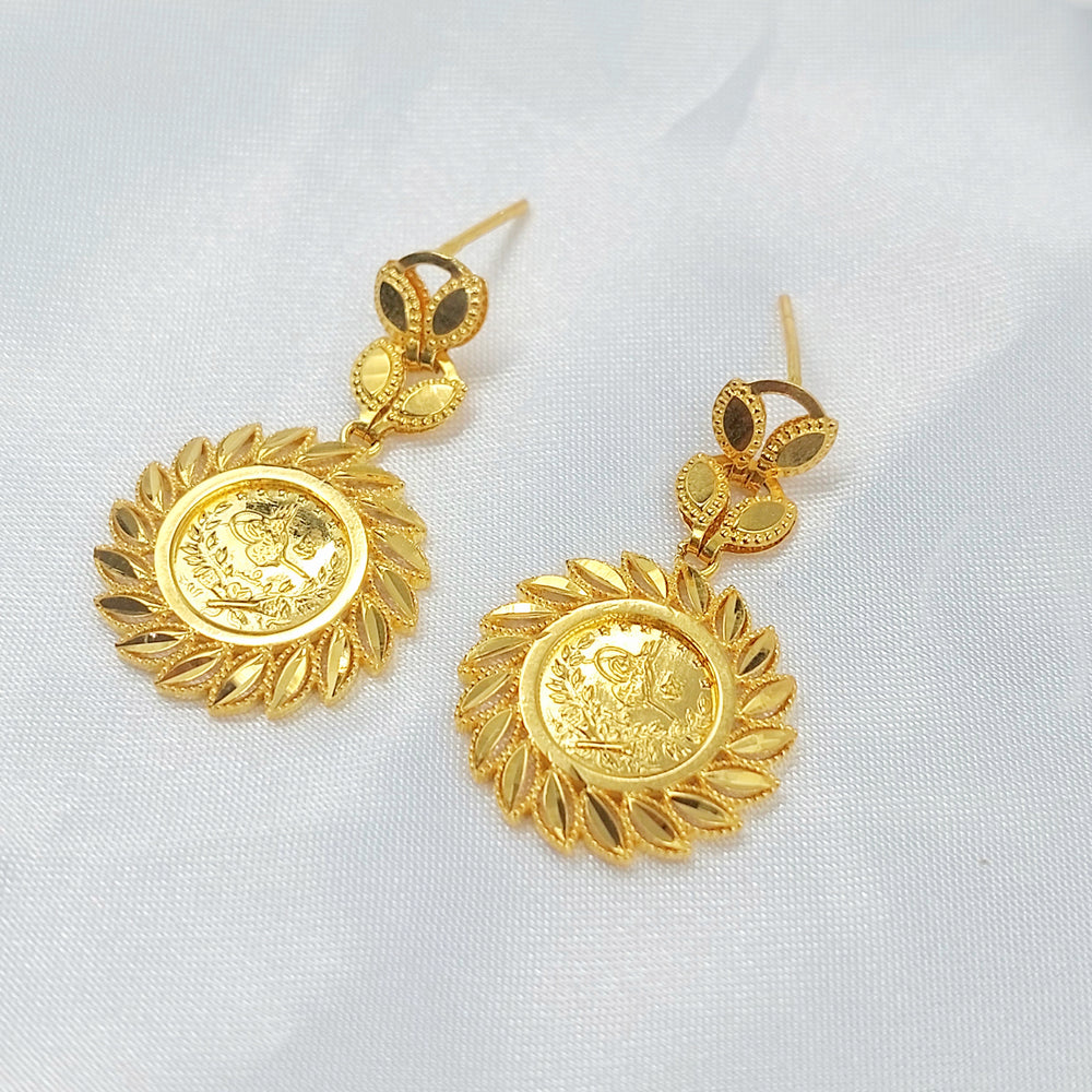 21K حلق رشادي برغي-مجوهرات الشيخ سعيد-Saeed Jewelry 