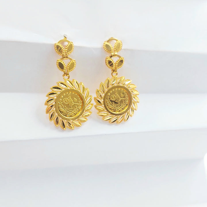 21K حلق رشادي برغي-مجوهرات الشيخ سعيد-Saeed Jewelry 