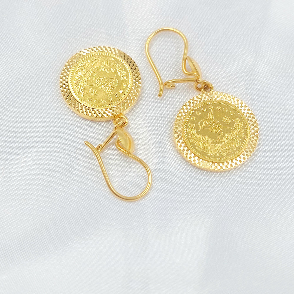 21K حلق رشادي شنكل-مجوهرات الشيخ سعيد-Saeed Jewelry 