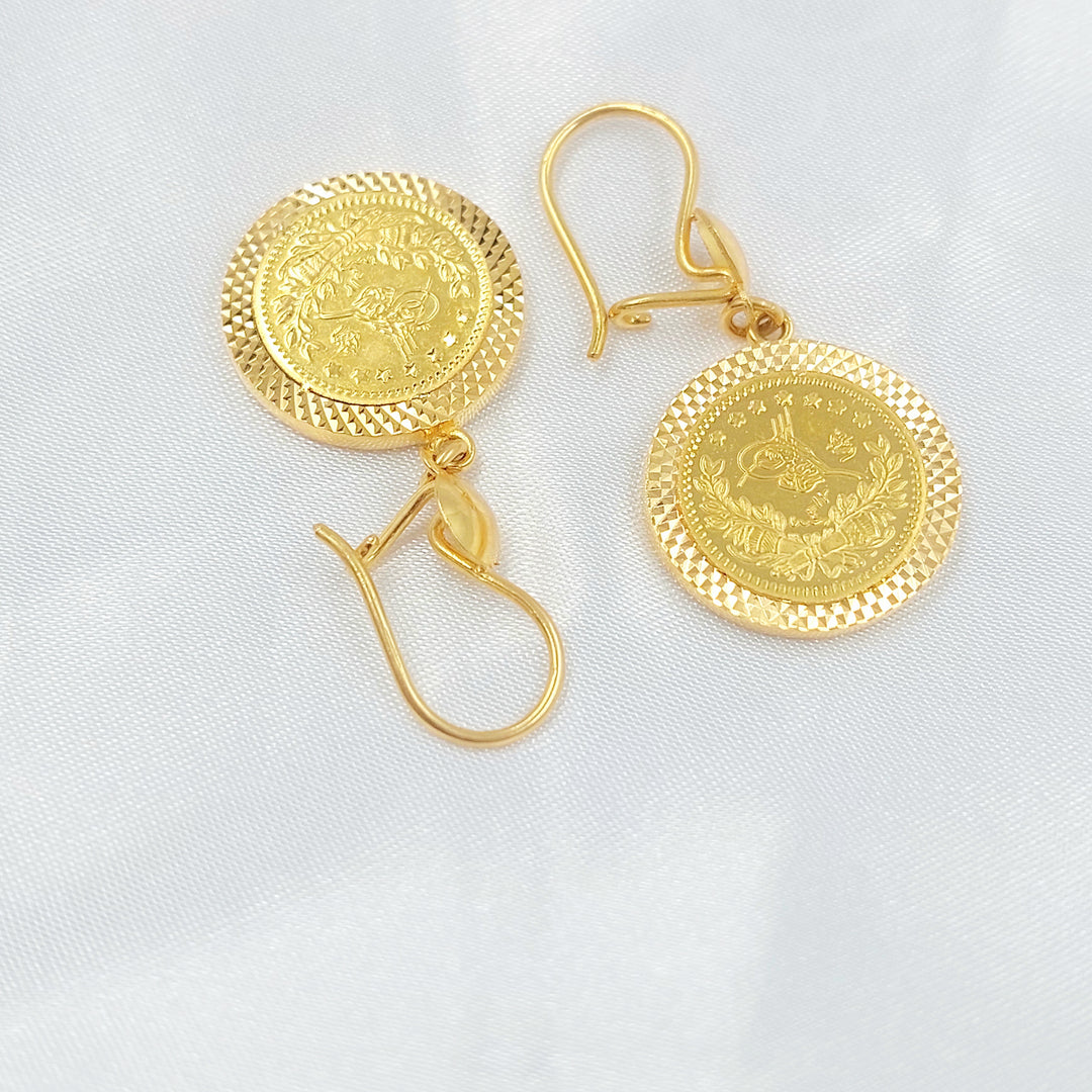 21K حلق رشادي شنكل-مجوهرات الشيخ سعيد-Saeed Jewelry 