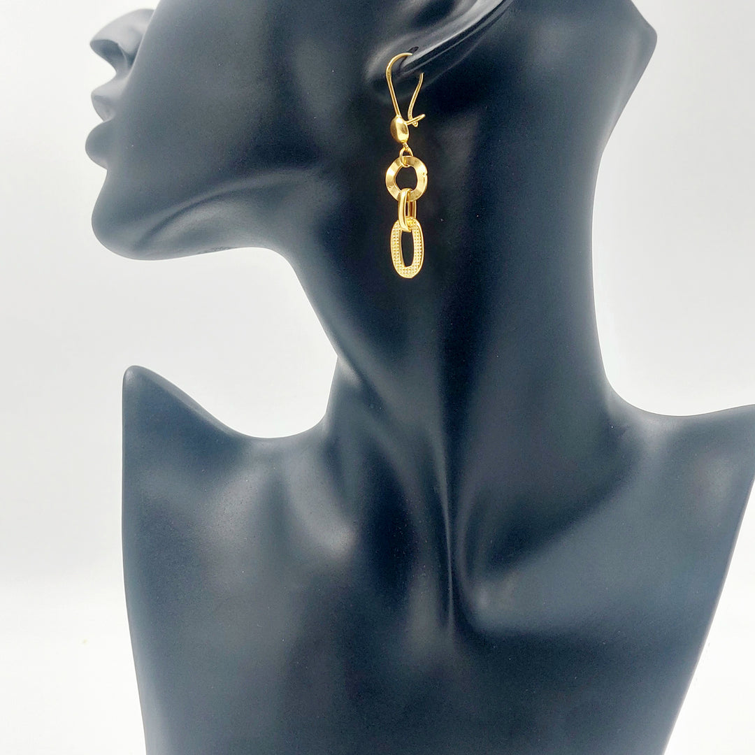 21K حلق فيرنا شنكل-مجوهرات الشيخ سعيد-Saeed Jewelry 