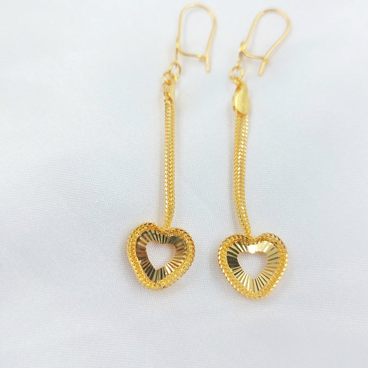 21K حلق فانسي شنكل-مجوهرات الشيخ سعيد-Saeed Jewelry 