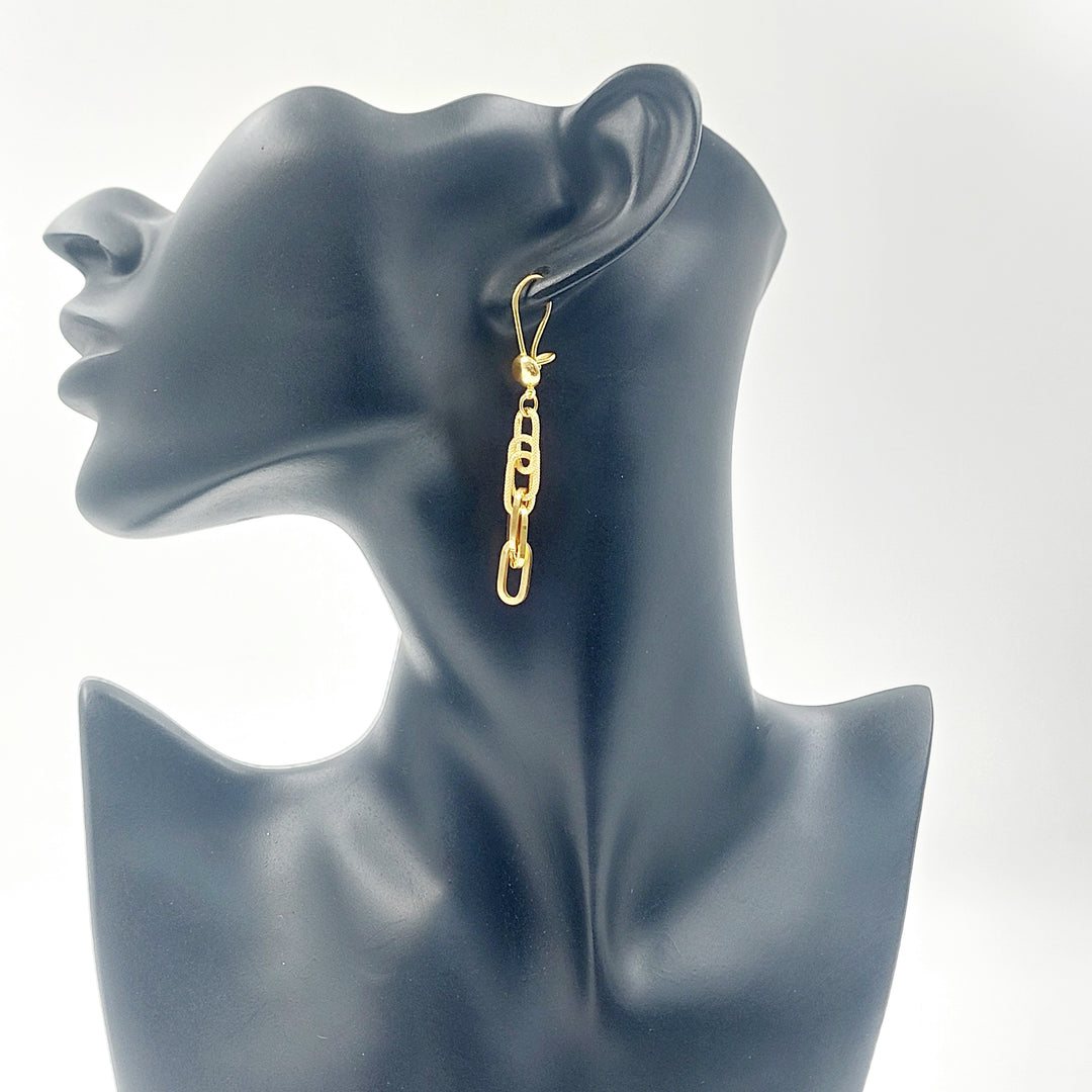 21K حلق فيرنا شنكل-مجوهرات الشيخ سعيد-Saeed Jewelry 