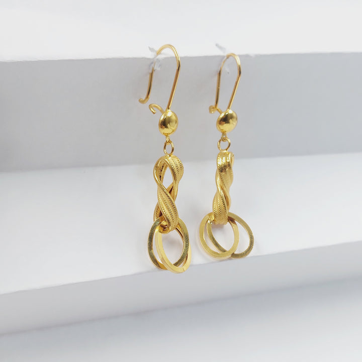 21K حلق شنكل-مجوهرات الشيخ سعيد-Saeed Jewelry 