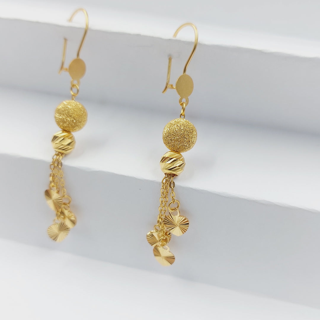 21K حلق مسبحة شنكل-مجوهرات الشيخ سعيد-Saeed Jewelry 