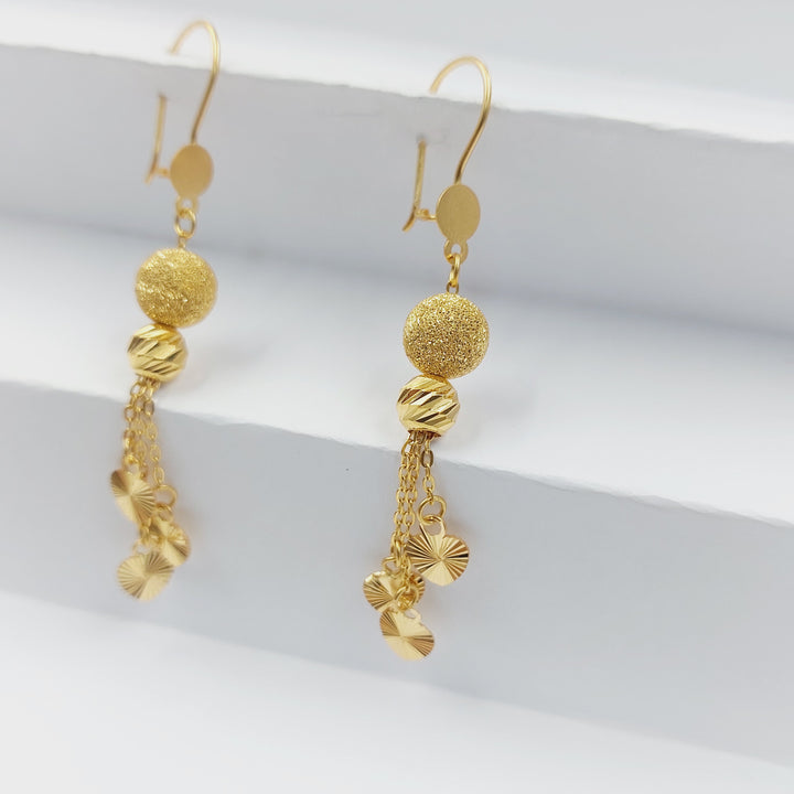 21K حلق مسبحة شنكل-مجوهرات الشيخ سعيد-Saeed Jewelry 