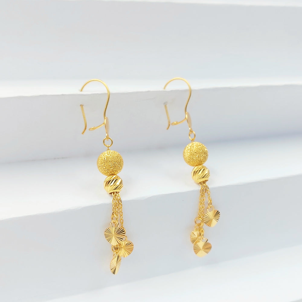 21K حلق مسبحة شنكل-مجوهرات الشيخ سعيد-Saeed Jewelry 