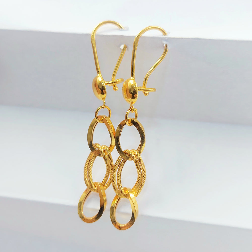 21K حلق فيرنا شنكل-مجوهرات الشيخ سعيد-Saeed Jewelry 