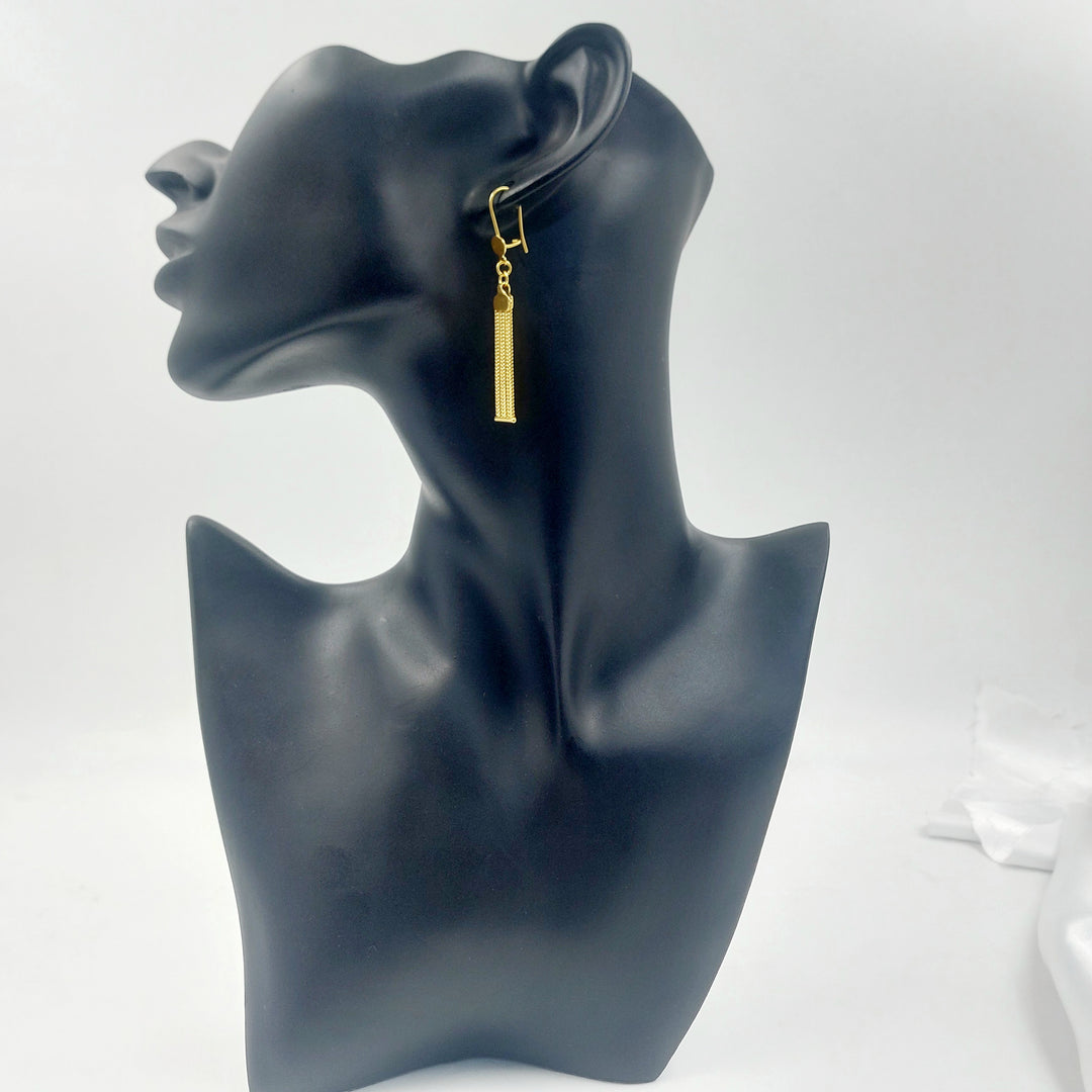 21K حلق فانسي شنكل-مجوهرات الشيخ سعيد-Saeed Jewelry 