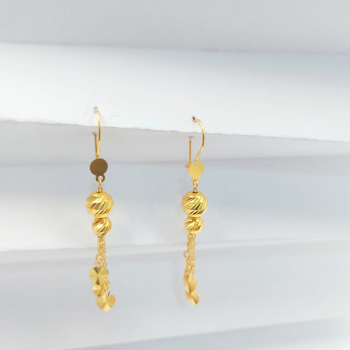 21K حلق قلب شنكل-مجوهرات الشيخ سعيد-Saeed Jewelry 