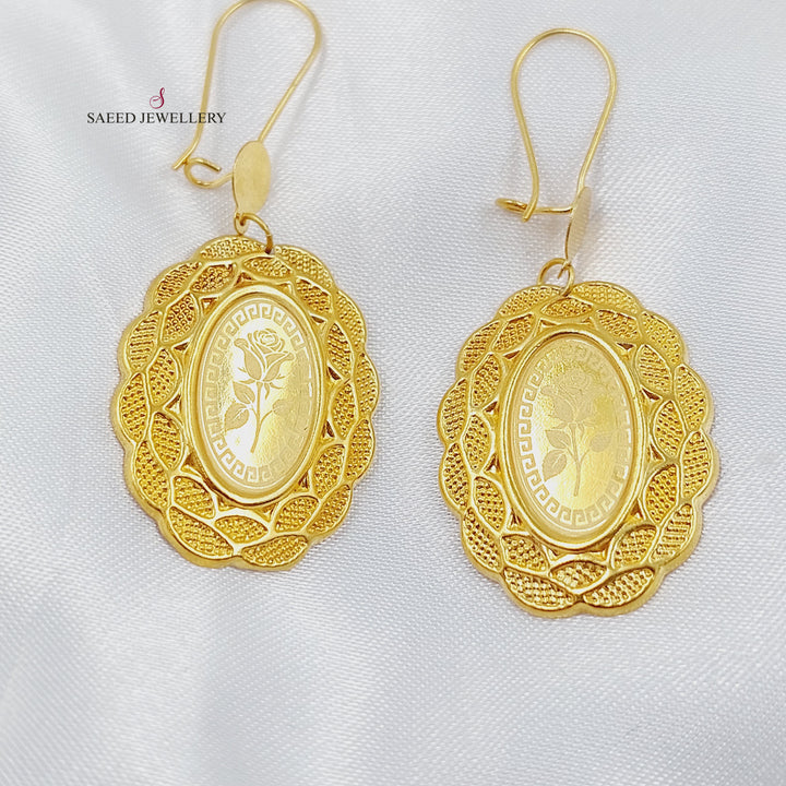 21K حلق اونصه شنكل-مجوهرات الشيخ سعيد-Saeed Jewelry 