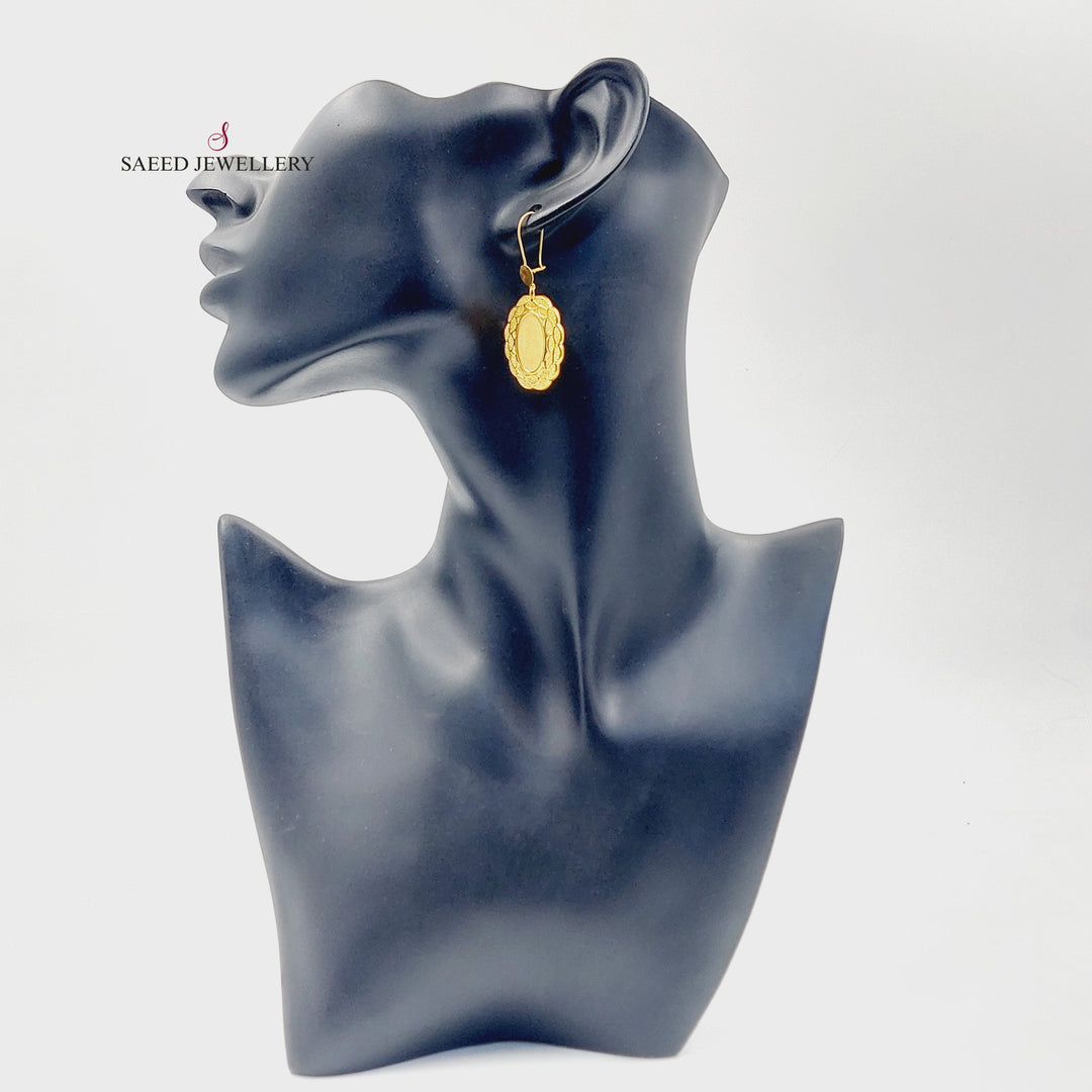 21K حلق اونصه شنكل-مجوهرات الشيخ سعيد-Saeed Jewelry 