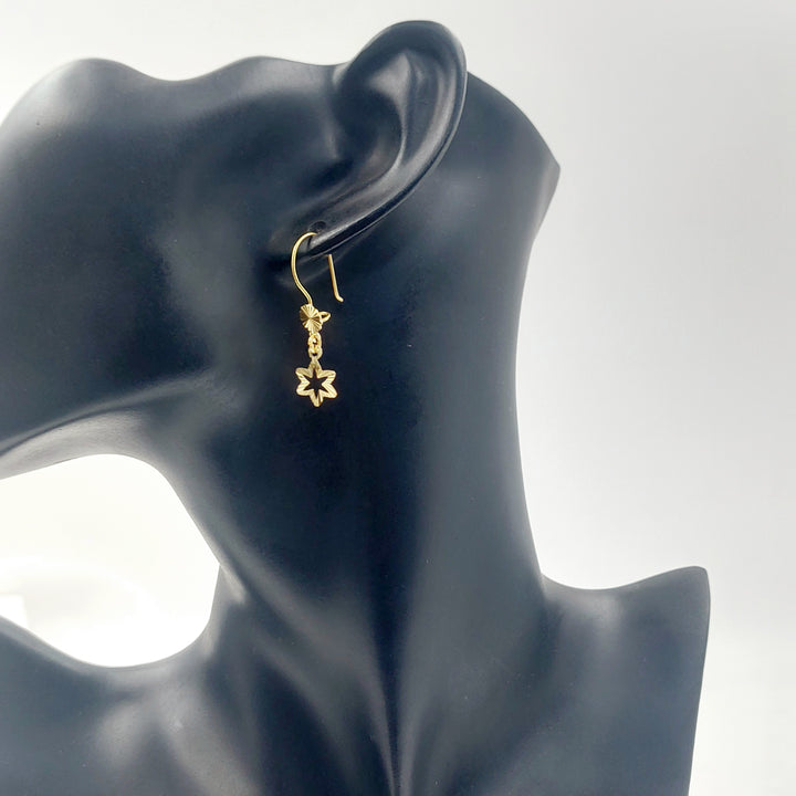 21K حلق نجمة شنكل-مجوهرات الشيخ سعيد-Saeed Jewelry 