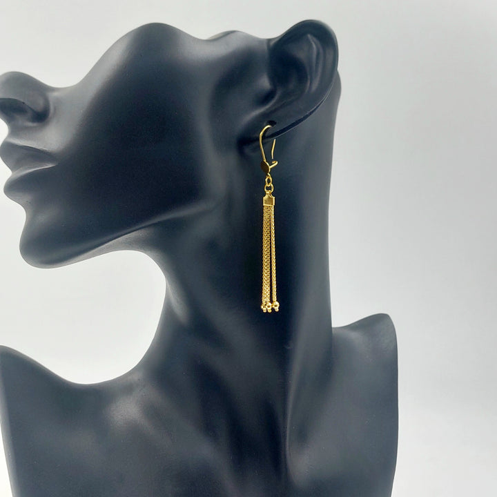 21K حلق فانسي شنكل-مجوهرات الشيخ سعيد-Saeed Jewelry 