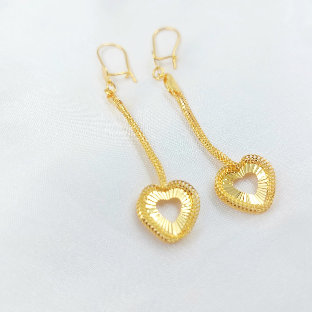 21K حلق فانسي شنكل-مجوهرات الشيخ سعيد-Saeed Jewelry 