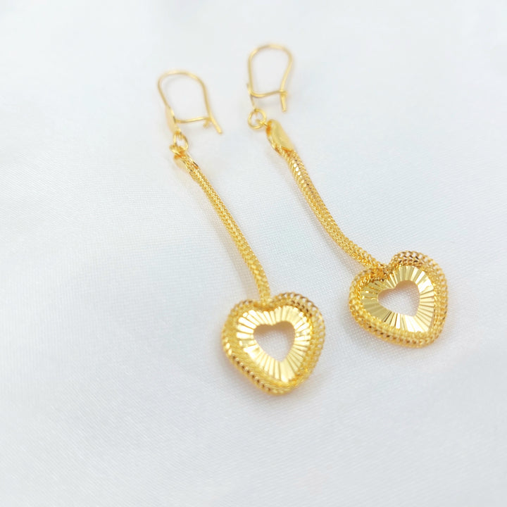 21K حلق فانسي شنكل-مجوهرات الشيخ سعيد-Saeed Jewelry 