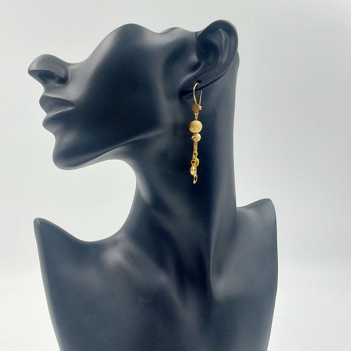 21K حلق مسبحة شنكل-مجوهرات الشيخ سعيد-Saeed Jewelry 