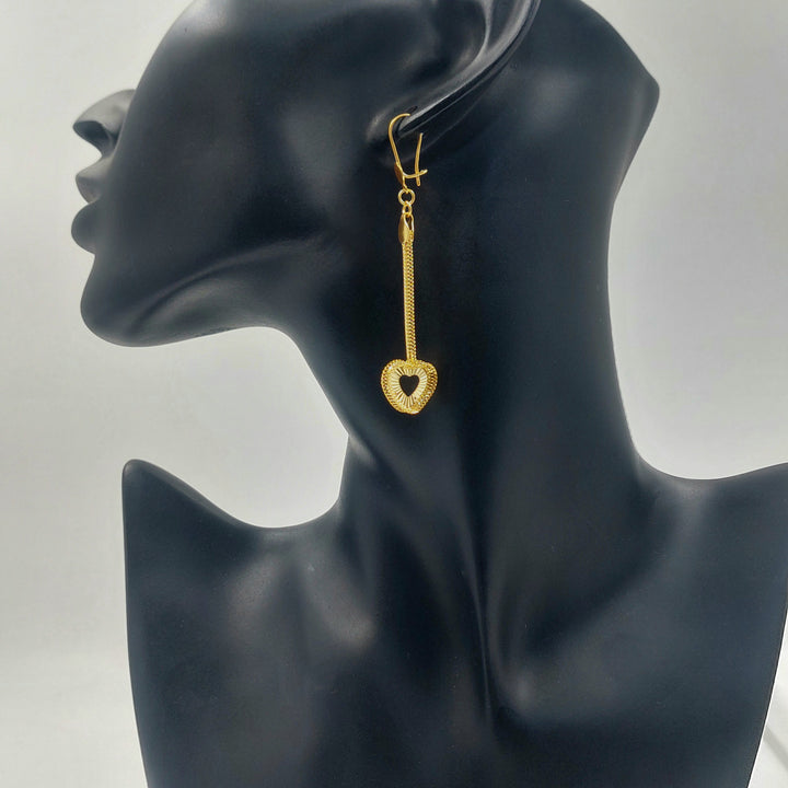 21K حلق فانسي شنكل-مجوهرات الشيخ سعيد-Saeed Jewelry 