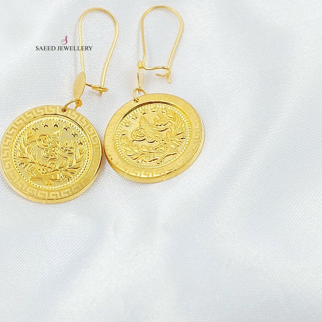 21K حلق رشادي شنكل-مجوهرات الشيخ سعيد-Saeed Jewelry 