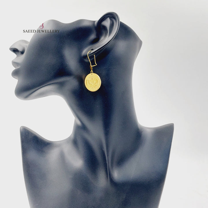 21K حلق رشادي شنكل-مجوهرات الشيخ سعيد-Saeed Jewelry 