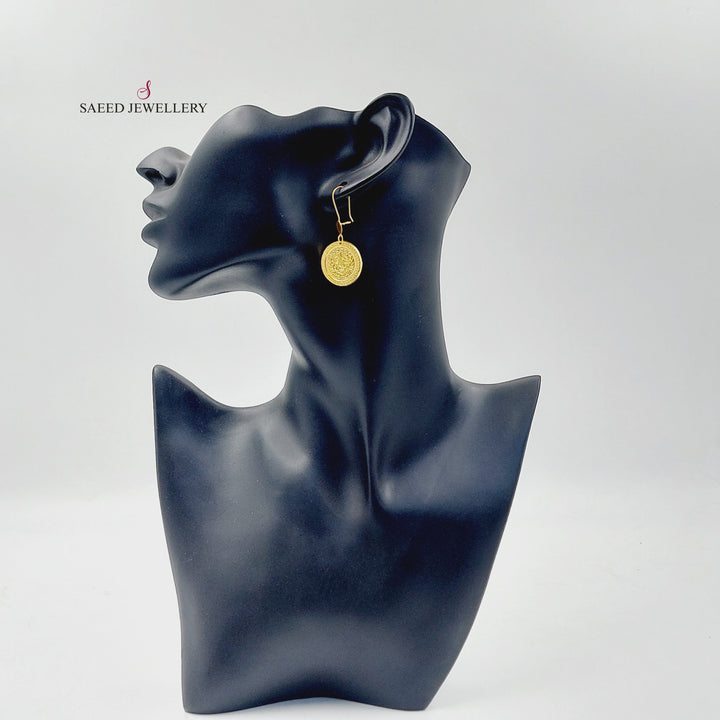 21K حلق رشادي شنكل-مجوهرات الشيخ سعيد-Saeed Jewelry 