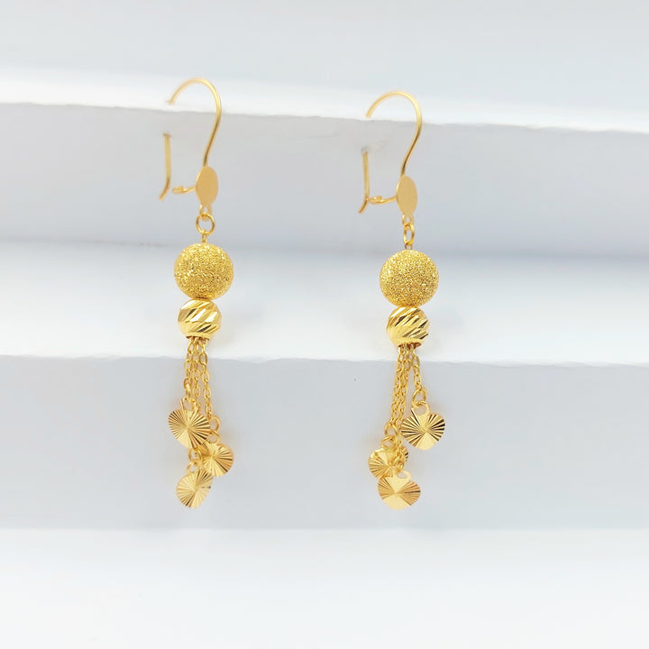 21K حلق مسبحة شنكل-مجوهرات الشيخ سعيد-Saeed Jewelry 