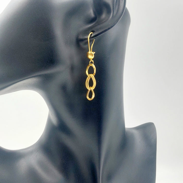 21K حلق فيرنا شنكل-مجوهرات الشيخ سعيد-Saeed Jewelry 