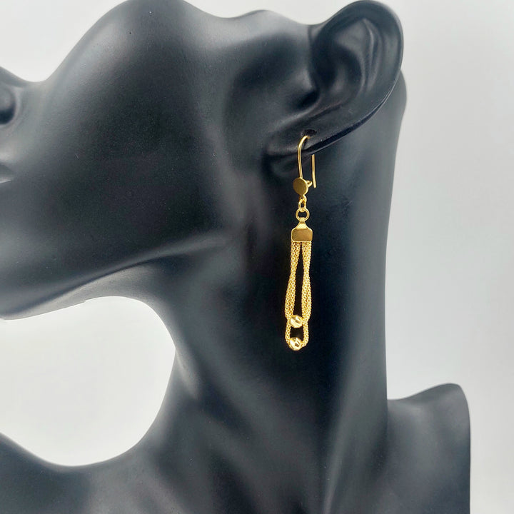 21K حلق فانسي شنكل-مجوهرات الشيخ سعيد-Saeed Jewelry 