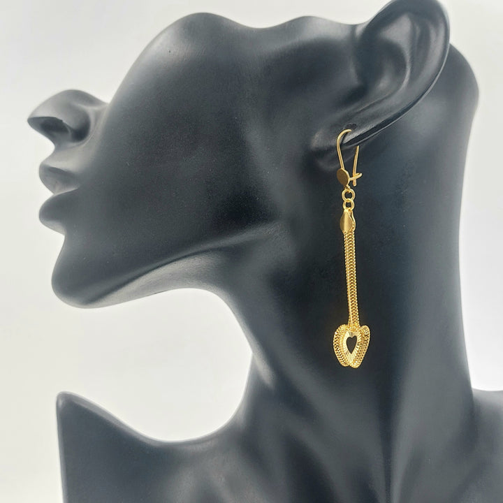 21K حلق فانسي شنكل-مجوهرات الشيخ سعيد-Saeed Jewelry 