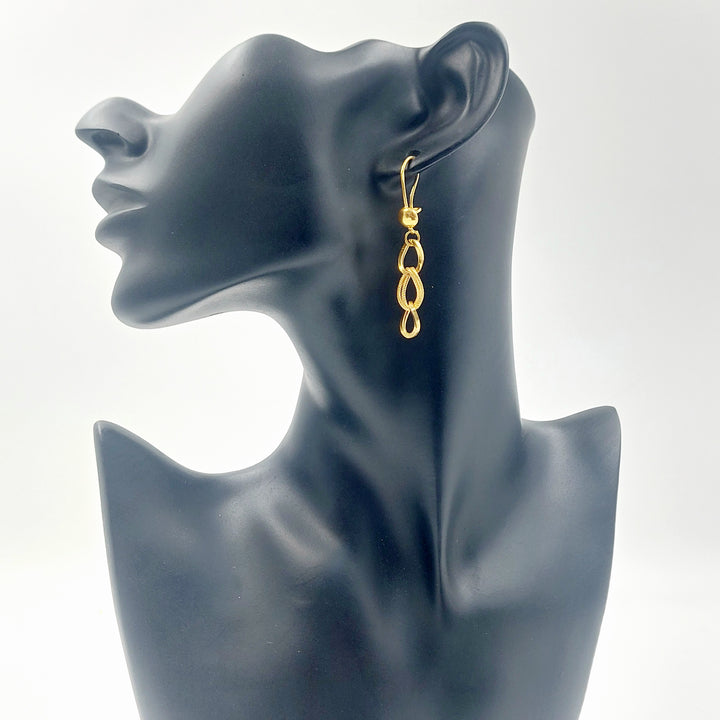 21K حلق فيرنا شنكل-مجوهرات الشيخ سعيد-Saeed Jewelry 