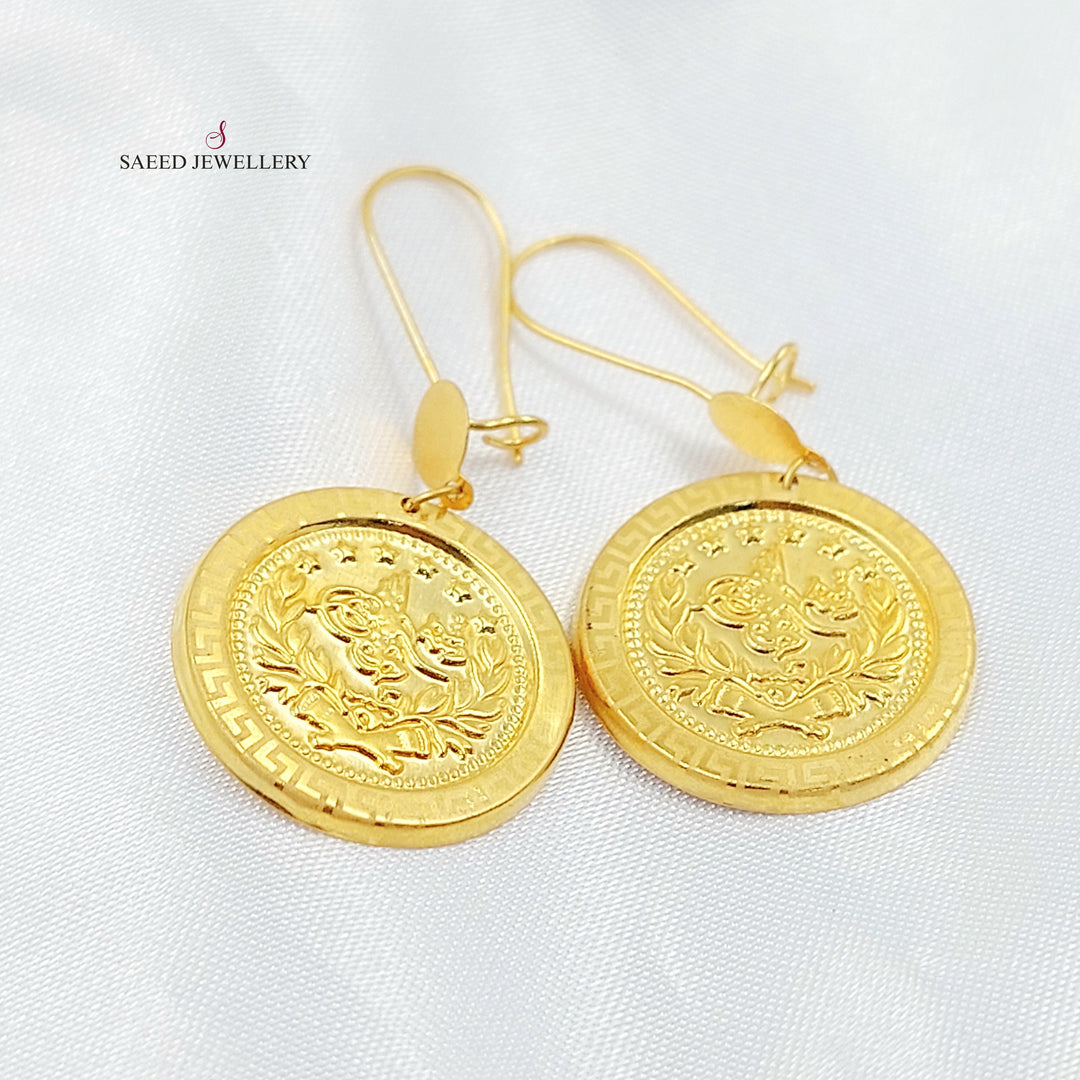 21K حلق رشادي شنكل-مجوهرات الشيخ سعيد-Saeed Jewelry 