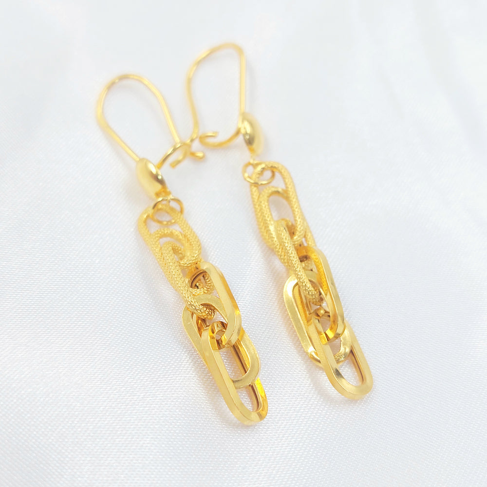 21K حلق فيرنا شنكل-مجوهرات الشيخ سعيد-Saeed Jewelry 