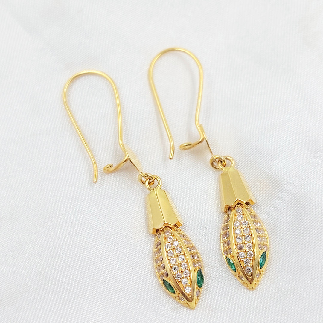 21K حلق شنكل افعى-مجوهرات الشيخ سعيد-Saeed Jewelry 