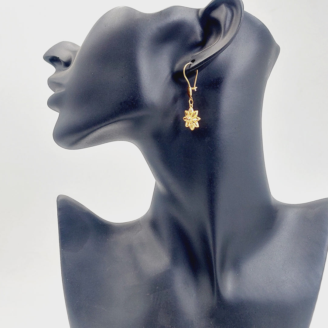 21K حلق شمس-مجوهرات الشيخ سعيد-Saeed Jewelry 